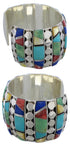 Multicolor Southwest Sterling Silver Cuff Bracelet FX27184