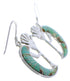 Sterling Silver And Turquoise Kokopelli Hook Dangle Earrings PX32334