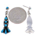 Southwest Turquoise Sterling Silver Post Dangle Earrings PX32565