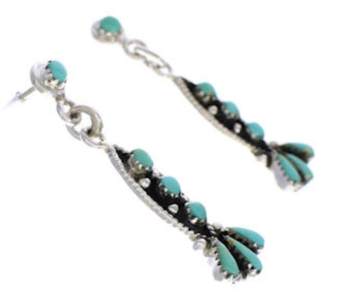 Genuine Sterling Silver Jewelry Turquoise Earrings PX32573