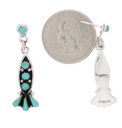 Genuine Sterling Silver Jewelry Turquoise Earrings PX32573
