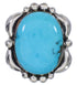 Authentic Sterling Silver Turquoise Jewelry Ring Size 6-3/4 UX33609
