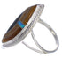 Sterling Silver Multicolor Inlay Southwestern Ring Size 6-3/4 UX33891