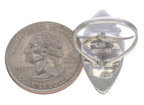 Genuine Sterling Silver Multicolor Jewelry Ring Size 7-1/4 UX33895