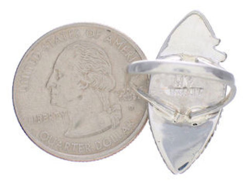 Authentic Sterling Silver Turquoise Jewelry Ring Size 7-1/4 UX33916