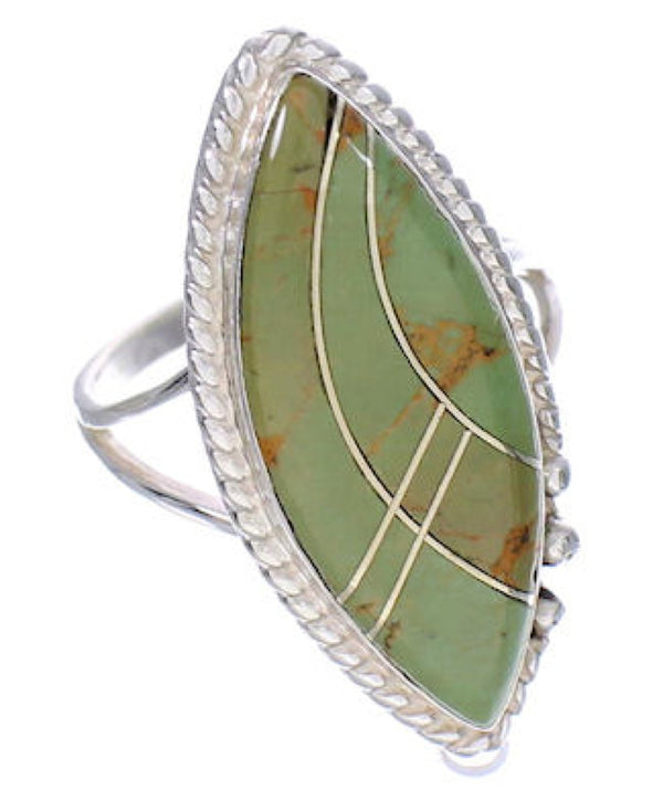 Sterling Silver Turquoise Southwest Jewelry Ring Size 7-3/4 FX93599