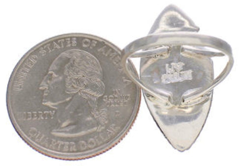 Sterling Silver Turquoise Inlay Southwest Ring Size 8-1/2 UX33964