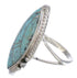 Turquoise Inlay Sterling Silver Jewelry Ring Size 7-3/4 UX33971