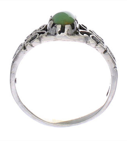Turquoise And Sterling Silver Southwest Ring Size 6-3/4 UX34009