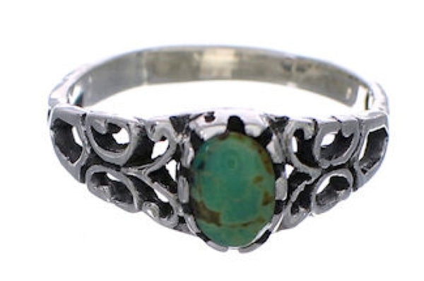 Turquoise Sterling Silver Southwest Jewelry Ring Size 5-3/4 UX34015