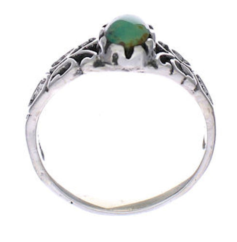 Turquoise Sterling Silver Southwest Jewelry Ring Size 5-3/4 UX34015