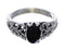 Jet And Sterling Silver Southwestern Ring Size 5-1/4 UX34033