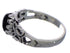 Southwestern Sterling Silver Jet Ring Size 6-1/4 UX34038