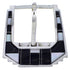 Black Jade Mother Of Pearl Inlay Silver Ranger Belt Buckle PX38103