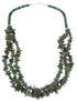 Native American 3-Strand Turquoise And Silver Bead Necklace EX32999