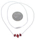 Coral And Liquid Silver Bead Necklace EX33083