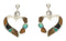 Multicolor Heart Sterling Silver Earrings PX24230