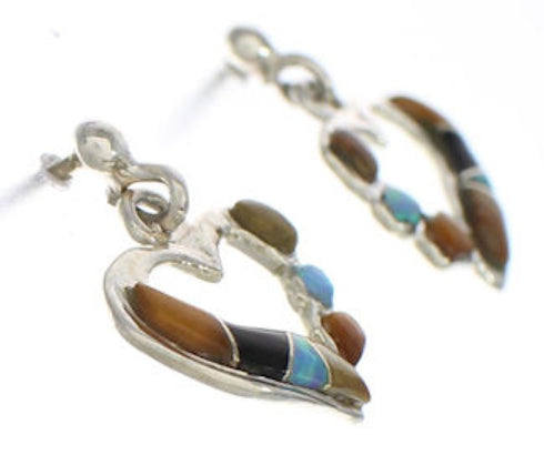 Multicolor Heart Sterling Silver Earrings PX24230