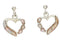 Pink Shell Sterling Silver Heart Earrings PX24238