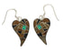Multicolor Heart Inlay Sterling Silver Hook Dangle Earrings PX24297