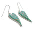 Heart Silver Turquoise Hook Dangle Earrings PX24302