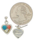 Sterling Silver Turquoise Multicolor Heart Earrings PX24328