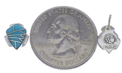 Southwest Turquoise And Silver Earrings EX31770