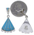Turquoise Inlay Southwest Silver Earrings EX31796