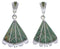 Southwest Silver And Turquoise Inlay Earrings EX31801
