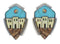 Multicolor Inlay Native American Pueblo Design Earrings EX32505