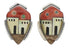 Native American Pueblo Design Multicolor Earrings EX32508