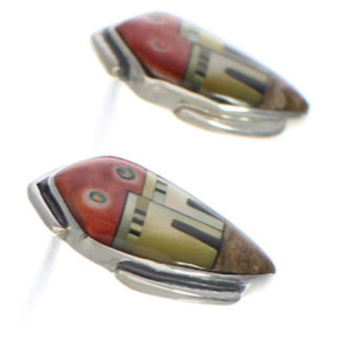 Native American Pueblo Design Multicolor Earrings EX32508