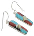 Multicolor Inlay Southwestern Earrings EX32547