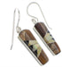 Tiger Eye And Multicolor Inlay Silver Earrings EX32555