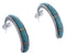 Opal Turquoise Inlay Post Hoop Earrings PX24889