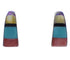 Multicolor Southwest Post Hoop Earrings PX24900