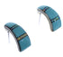 Turquoise Opal Inlay Southwest Post Hoop Earrings PX24904