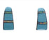 Turquoise Opal Inlay Southwest Post Hoop Earrings PX24904
