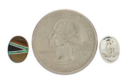 Multicolor Inlay And Sterling Silver Post Earrings EX32176