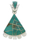 Genuine Sterling Silver And Turquoise Pendant EX32207