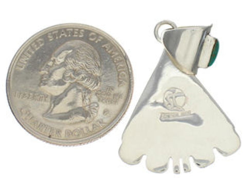 Genuine Sterling Silver And Turquoise Pendant EX32207