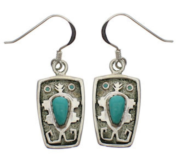 Turquoise And Genuine Sterling Silver Earrings EX32222