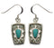 Turquoise And Genuine Sterling Silver Earrings EX32222