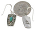 Turquoise And Genuine Sterling Silver Earrings EX32222