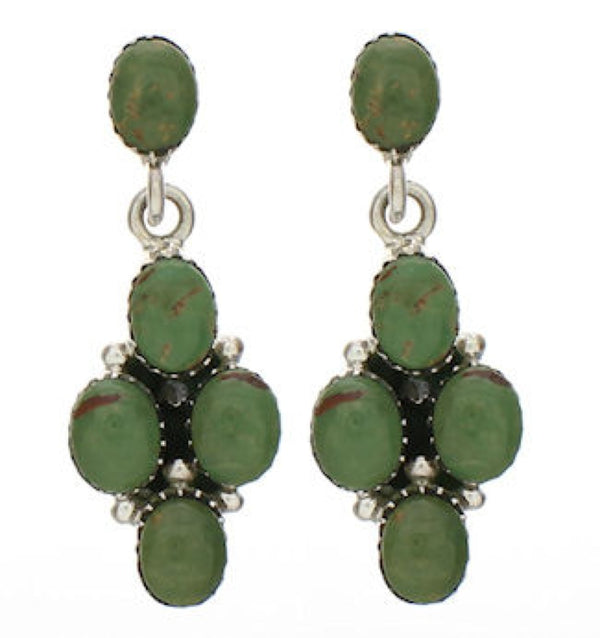 Sterling Silver Turquoise Post Dangle Earrings Jewelry TX26190