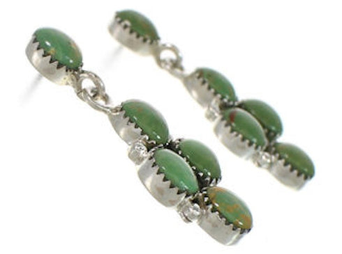Sterling Silver Turquoise Post Dangle Earrings Jewelry TX26190