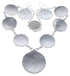 Multicolor Southwest Sterling Silver Link Necklace Set PX37831