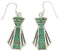 Southwestern Sterling Silver Turquoise Hook Dangle Earrings TX26438