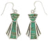 Southwestern Sterling Silver Turquoise Hook Dangle Earrings TX26438