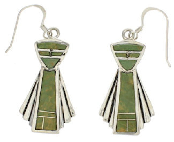 Sterling Silver Turquoise Hook Earrings Southwestern Jewelry TX26439